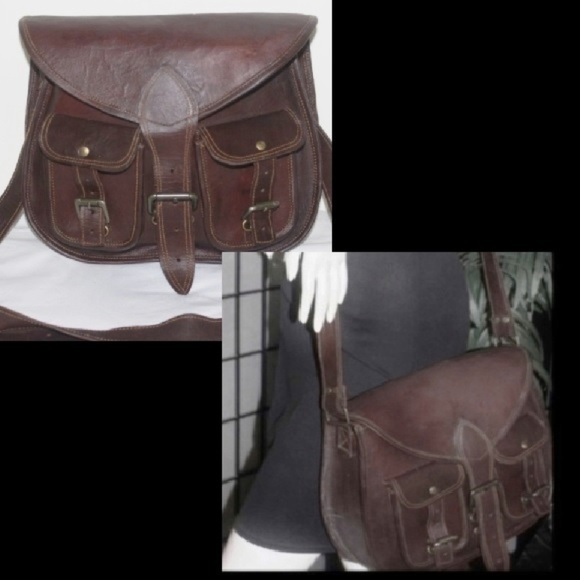 Handmade Handbags - NEW Handmade Saddle Leather Cross Body Messenger